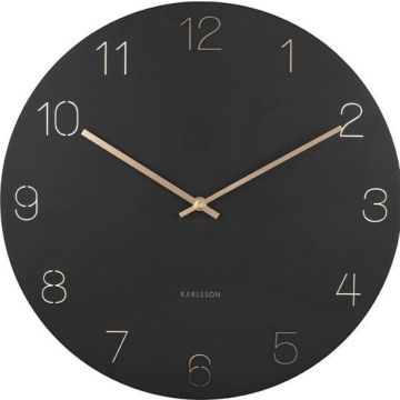 Wall clock Charm engraved numbers black