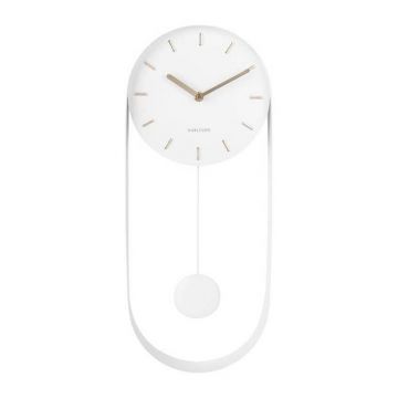 Wandklok Pendulum Charm wit