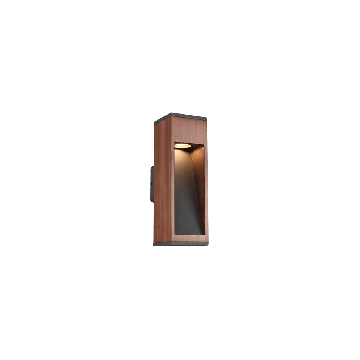 Wand lamp, Canning1xGU10, max.5,0 WArmatuur Natuur hout, houtkleurL 10,0cm, L 12,0cm, H 30,0cmIP44,Zonder lichtbron,ErP 2017/1369 niet vereist