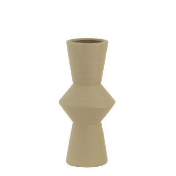 Vaas deco Ayla 18,5 x 18,5 x 40,5 cm keramiek bruin