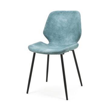 Eetkamerstoel Seashell blauw