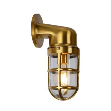 Wandlamp Buiten 1xE27 IP65 Mat Goud / Messing