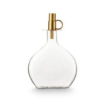 Decoratieve set kandelaar en fles goud