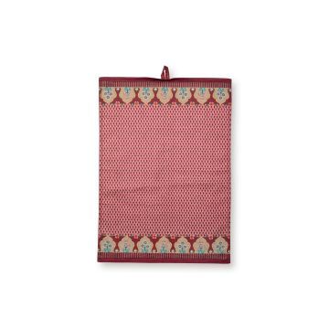 Theedoek Flower Festival schelp roze 50x70cm