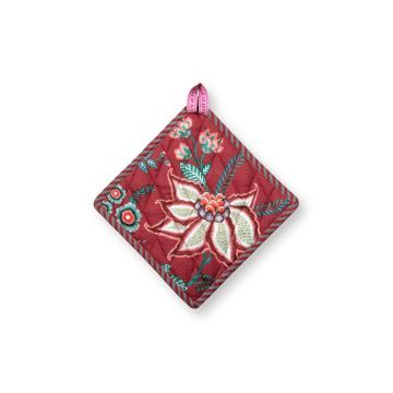 Pannenlap Flower Festival roze 22x22cm