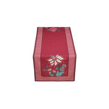 Tafelloper Flower Festival roze 50x150cm