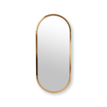 Spiegel ovaal goud 70 x 30 cm