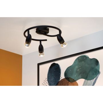 Lucide CARO - Plafondspot - Ø 31 cm - Zwart