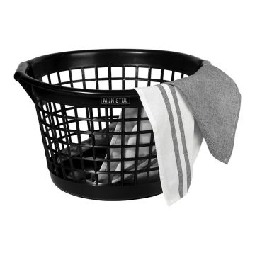 Wasmand rond zwart