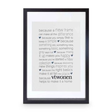 Photo Frame Wood Black A4 28x40x4cm