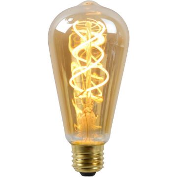 Lucide ST64 - Filament lamp - 6,4 cm - LED Dimb. - E27 - 1x5W 2200K - Amber