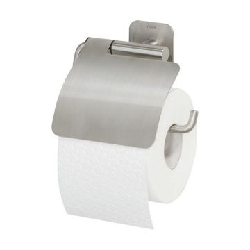 Toiletrolhouder met klep Colar rvs mat