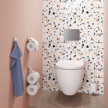 Toiletrolhouder met klep Urban wit