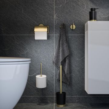 Toiletborstel messing / zwart