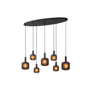 Eloise hanglamp zwart 7xE27 40W glas