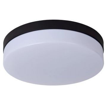 Plafonnière biskit Badkamer zwart O28 LED