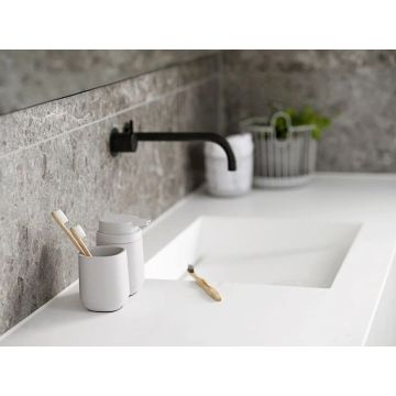 Toothbrush Mug Time Soft Grey