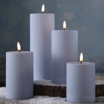 Kaars led 5 x 15 cm blauw