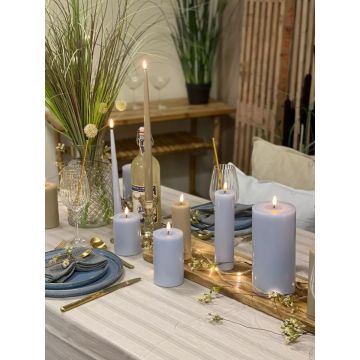 Dinerkaars led Shiny 2,2 x 28 cm blauw (set van 2)