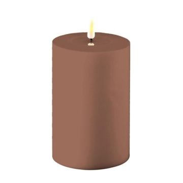Kaars LED outdoor mokka 10x15 cm