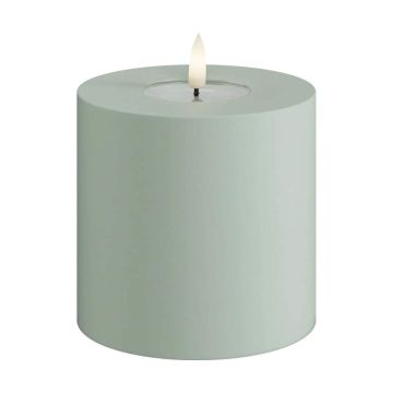 Kaars LED outdoor groen 10x10 cm
