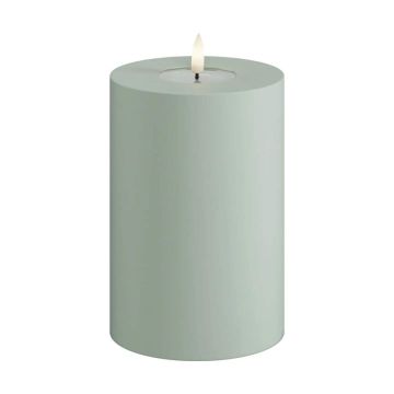 Kaars LED outdoor groen 10x15 cm
