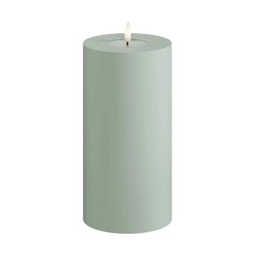 Kaars LED outdoor groen 10x20 cm