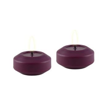 Drijfkaars LED violet (set van 2)