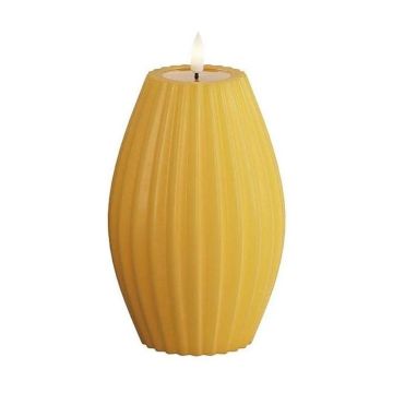 Kaars LED curry Stripe 7,5x10 cm