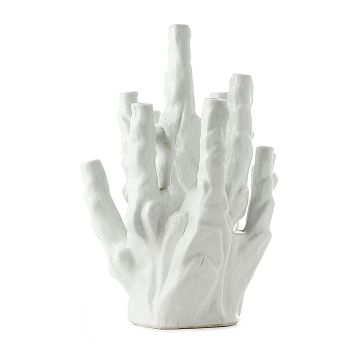 Vase coral 10-tulips white
