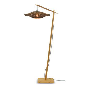 Vloerlamp Bali naturel/zwart M