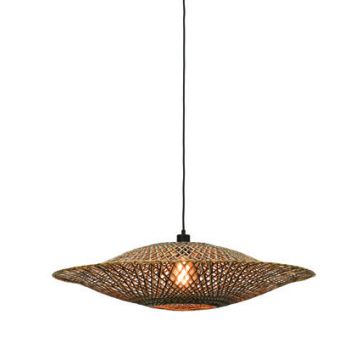 Hanglamp Bali naturel/zwart L