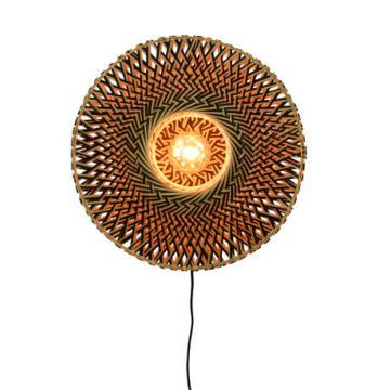 Wandlamp Bali – Bamboe/Zwart – Ø44cm