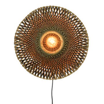 Wandlamp Bali – Bamboe/Zwart – Ø60cm