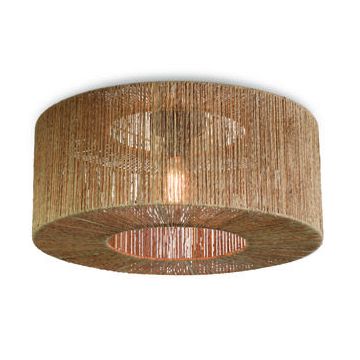 Plafonniere iguazu jute rond recht 60x25cm naturel, L