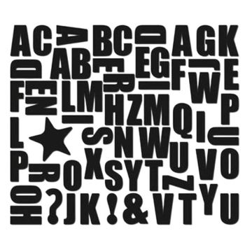 Magneetset ABC zwart