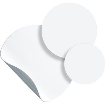 Magneetsticker rond wit (set van 3)