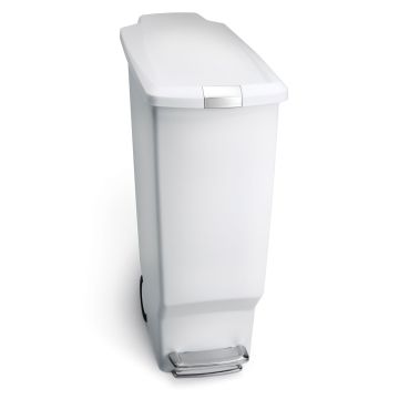 Pedaalemmer slank 40 l wit