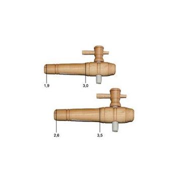 Houten regenton kraan middel 