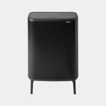 Brabantia Bo Touch Bin Hi Prullenbak 2 x 30 liter afvalscheiding mat zwart