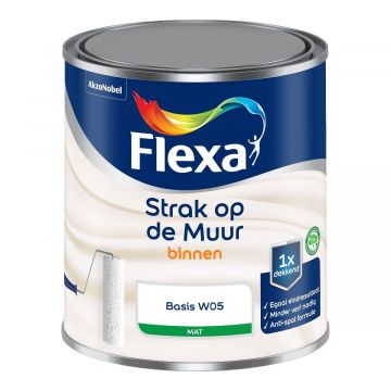 Strak op de muur binnen basis W05 mat 1 l