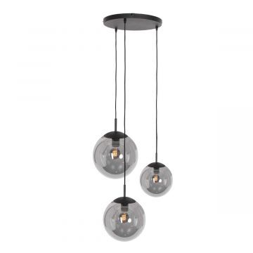 Hanglamp 3l. glasbol rond