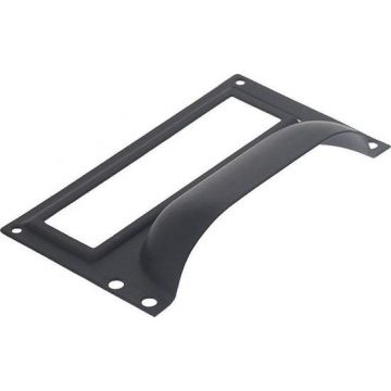 Etiketgreep 73 mm mat zwart