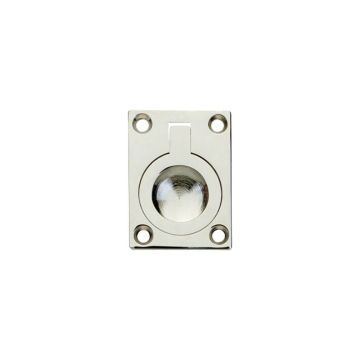 Luikring rechthoekig 50 x 39 mm nikkel