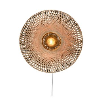 Wandlamp kalimantan bamboe plat 87xh 20cm, L