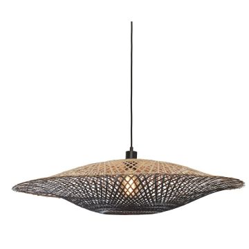 Hanglamp kalimantan bamboe 87x20cm naturel zwart L