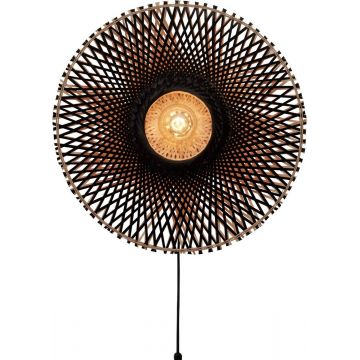 Wandlamp Kalimantan  Bamboe/Zwart Ø60cm