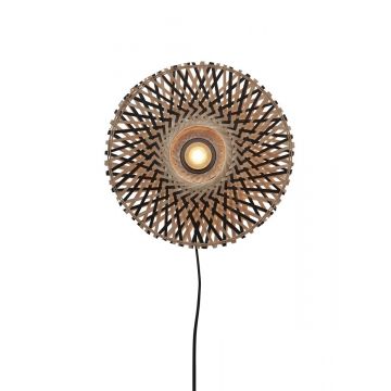 Wandlamp kalimantan XS bamboe 30x8cm zw naturel