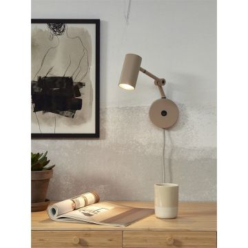 Wandlamp ijzer montreux zand