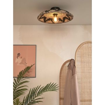 Plafonniere Andros 45cm zw/nat.
